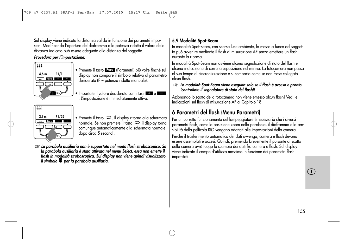 Metz MECABLITZ 58 AF-2 digital Pentax User Manual | Page 155 / 230