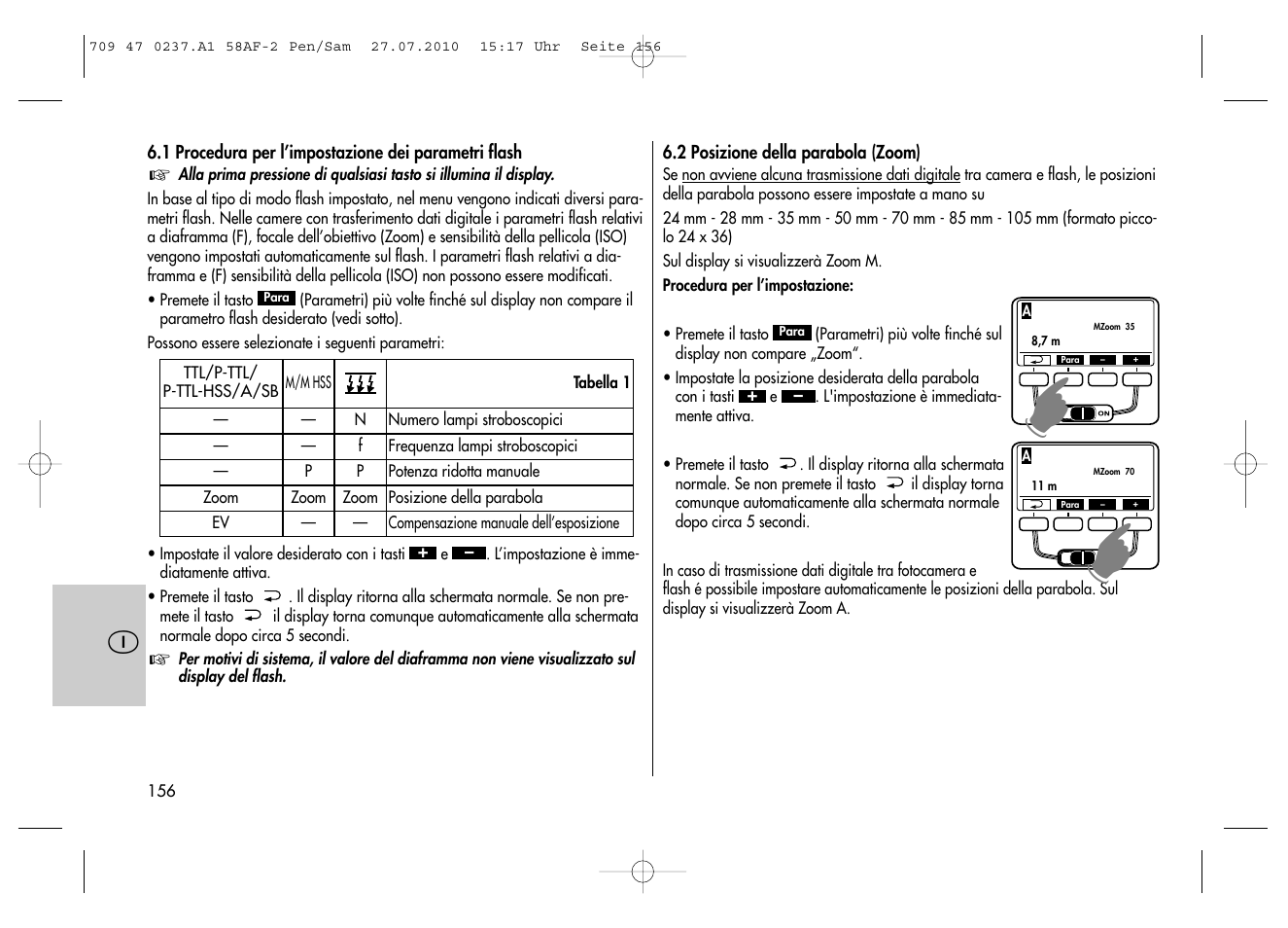 Metz MECABLITZ 58 AF-2 digital Pentax User Manual | Page 156 / 230
