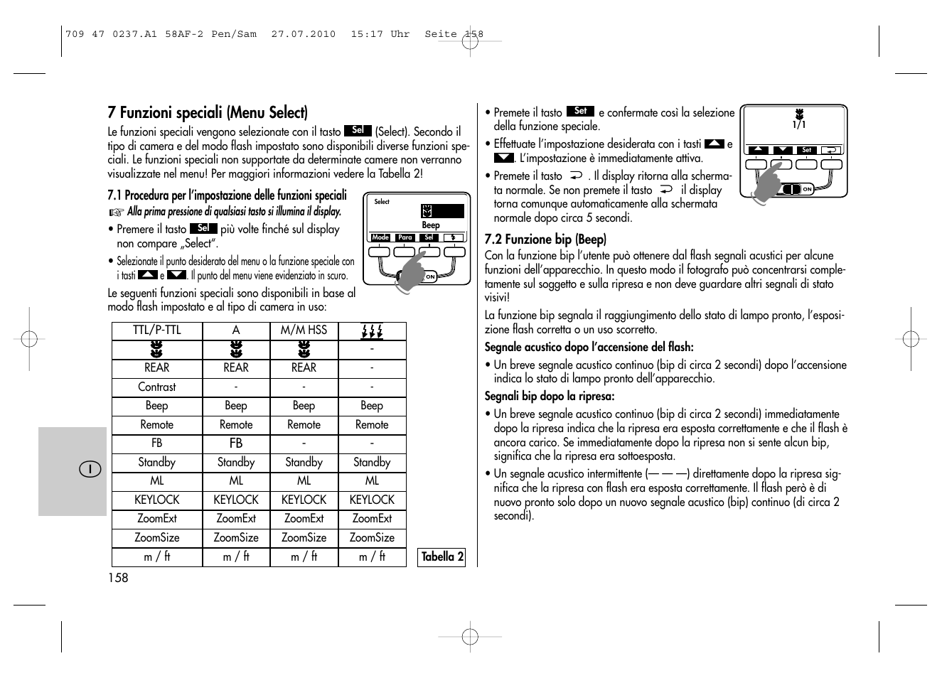 Metz MECABLITZ 58 AF-2 digital Pentax User Manual | Page 158 / 230