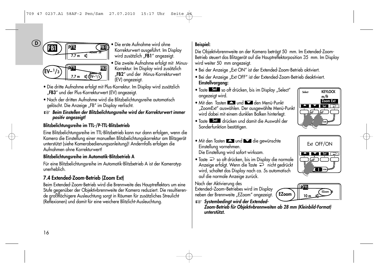 Metz MECABLITZ 58 AF-2 digital Pentax User Manual | Page 16 / 230