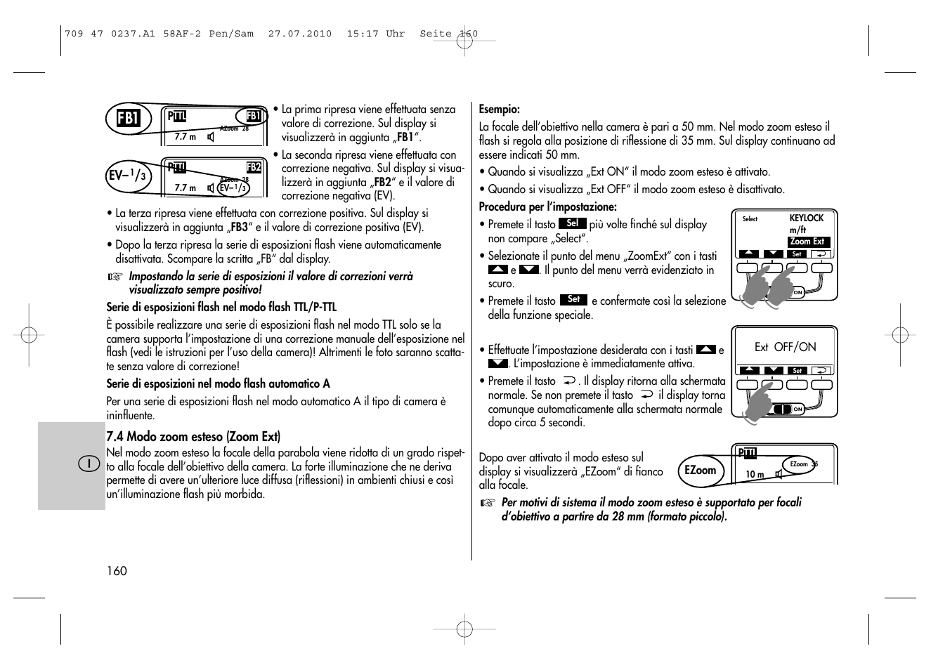 Metz MECABLITZ 58 AF-2 digital Pentax User Manual | Page 160 / 230