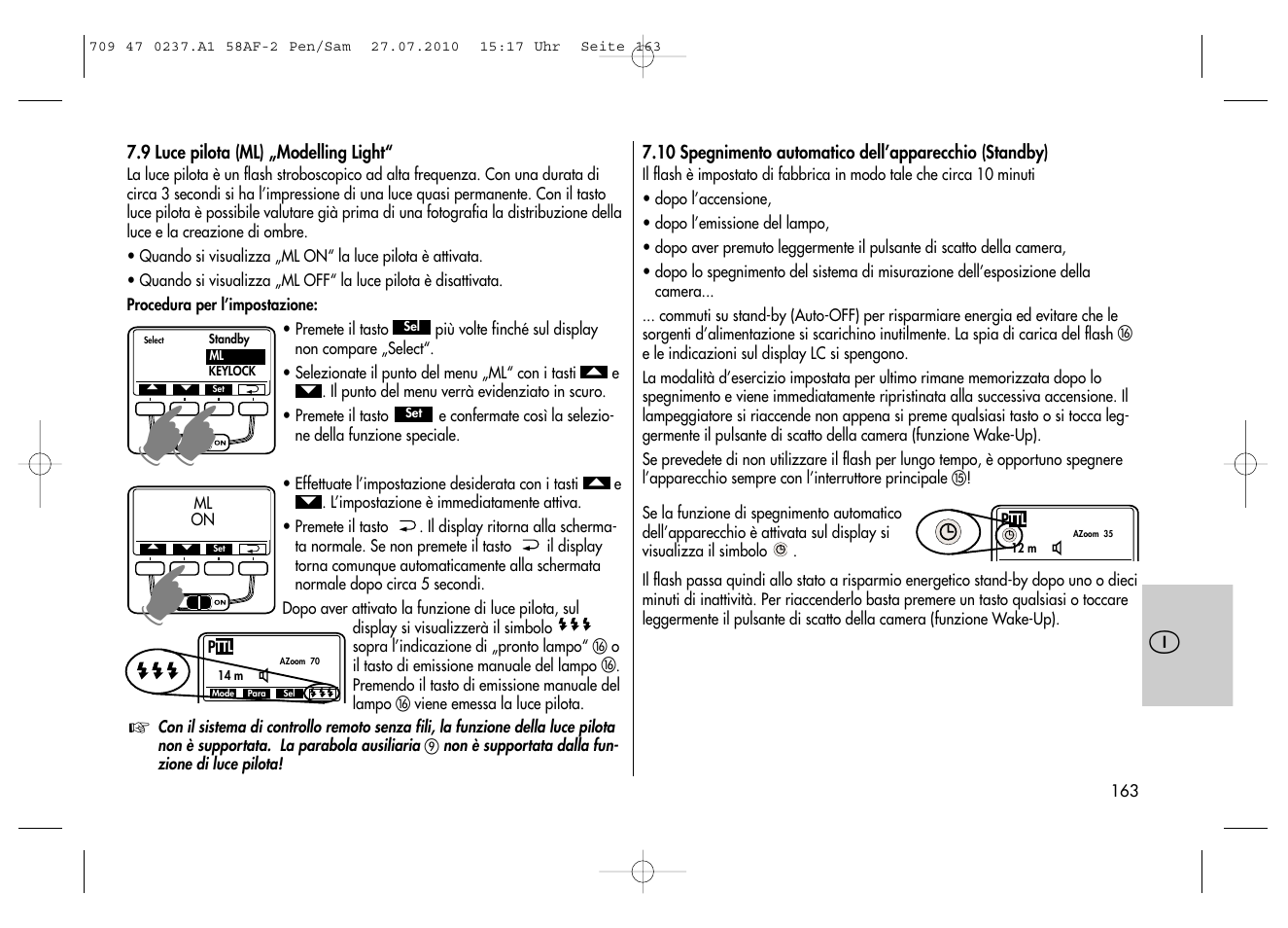 Metz MECABLITZ 58 AF-2 digital Pentax User Manual | Page 163 / 230