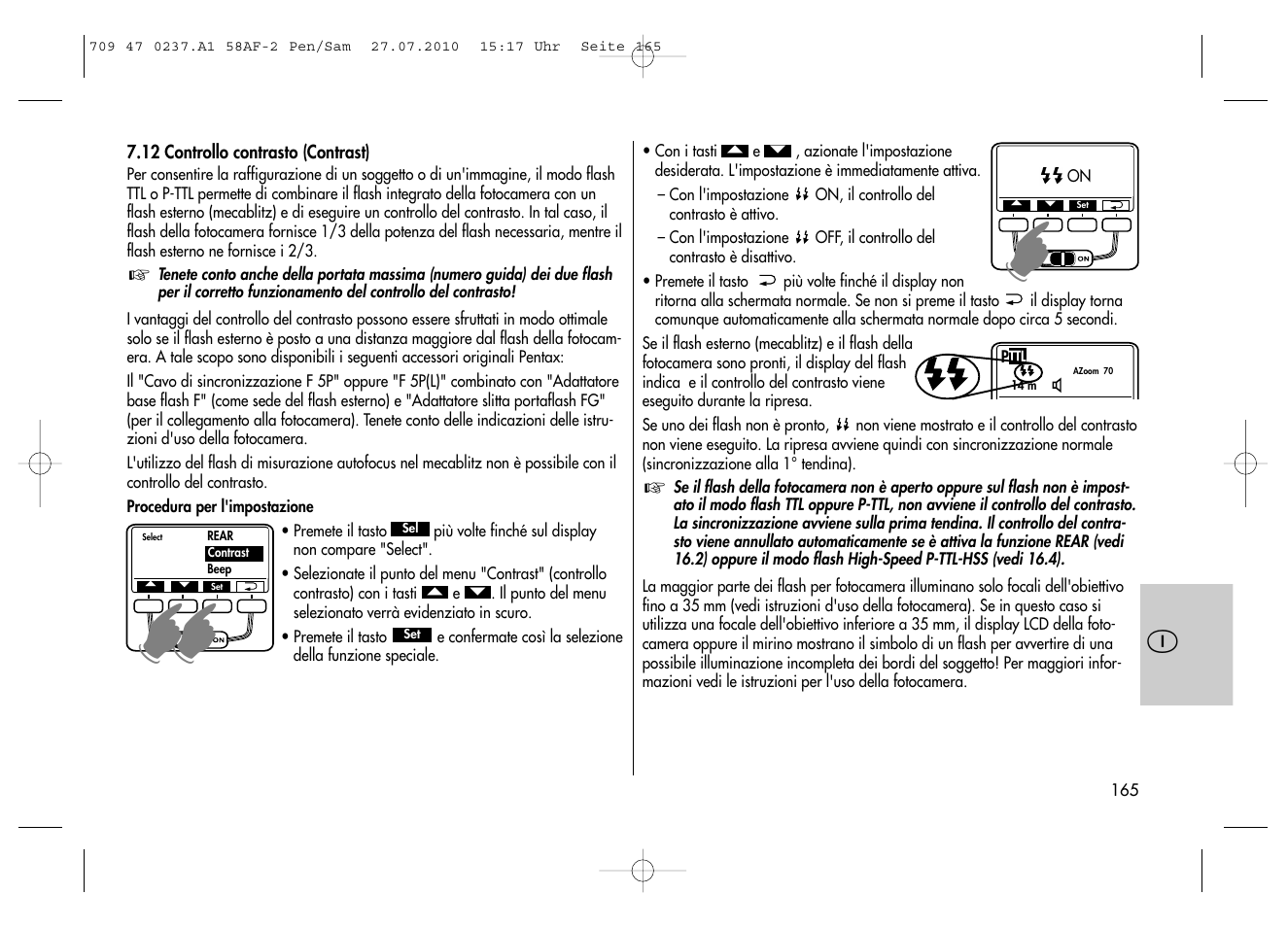 Metz MECABLITZ 58 AF-2 digital Pentax User Manual | Page 165 / 230