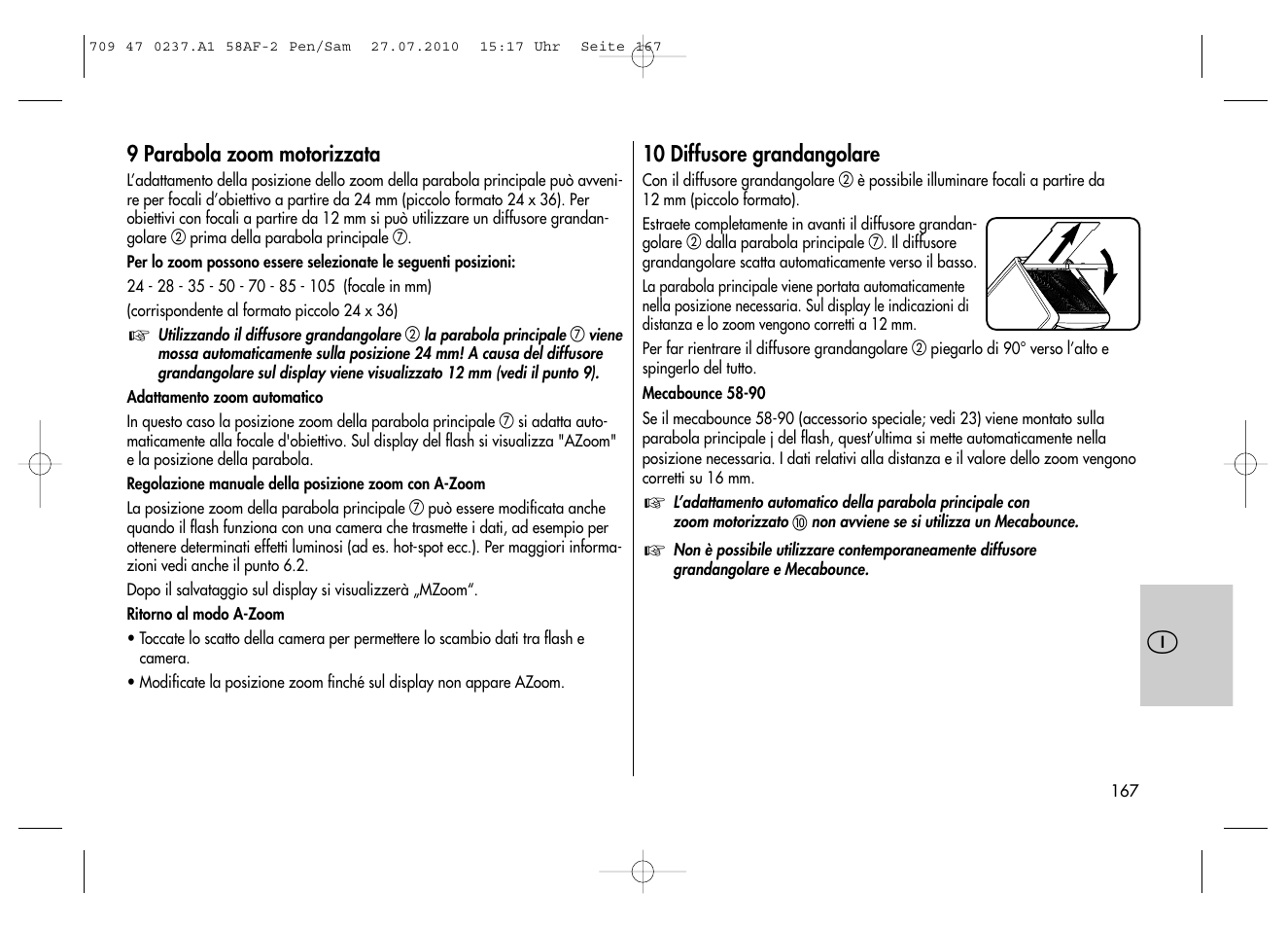 Metz MECABLITZ 58 AF-2 digital Pentax User Manual | Page 167 / 230