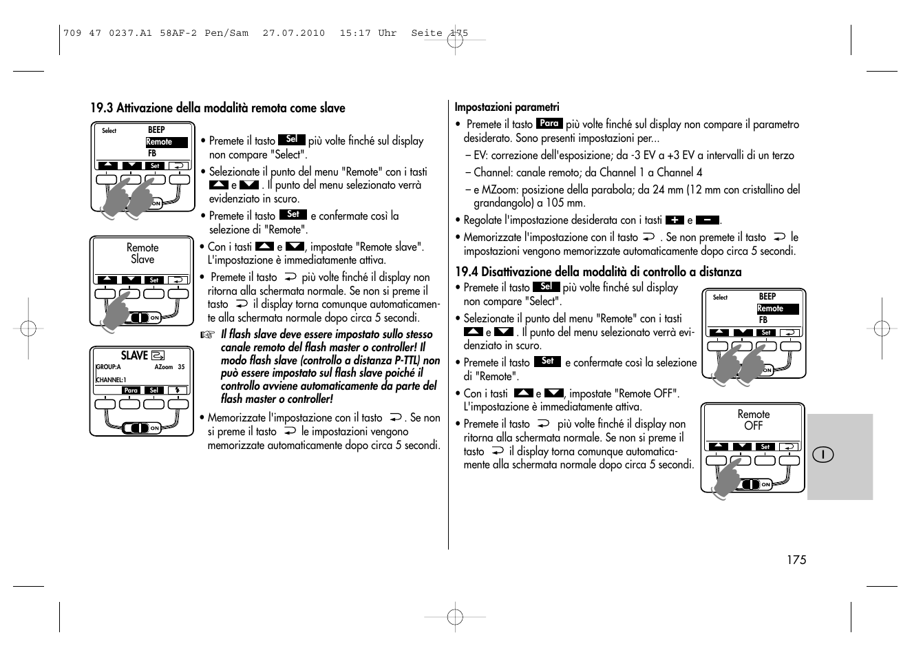 Metz MECABLITZ 58 AF-2 digital Pentax User Manual | Page 175 / 230