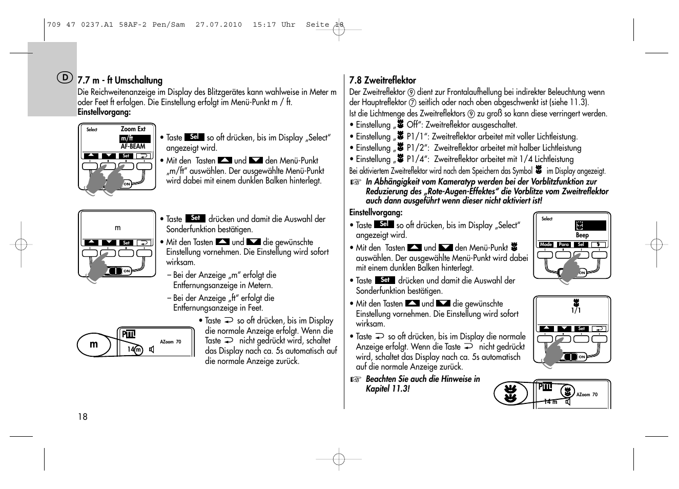 Metz MECABLITZ 58 AF-2 digital Pentax User Manual | Page 18 / 230