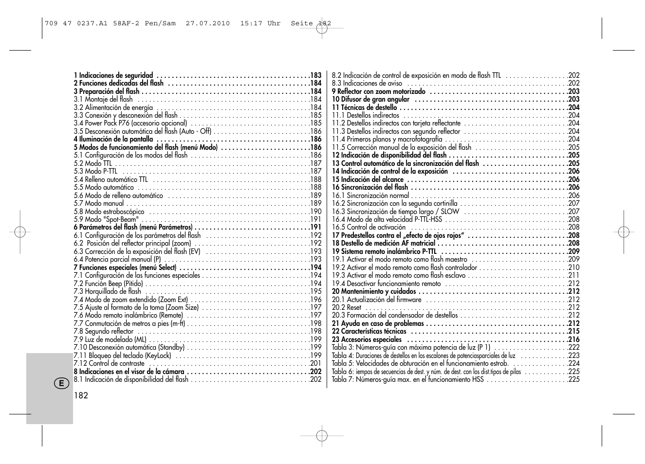 Metz MECABLITZ 58 AF-2 digital Pentax User Manual | Page 182 / 230