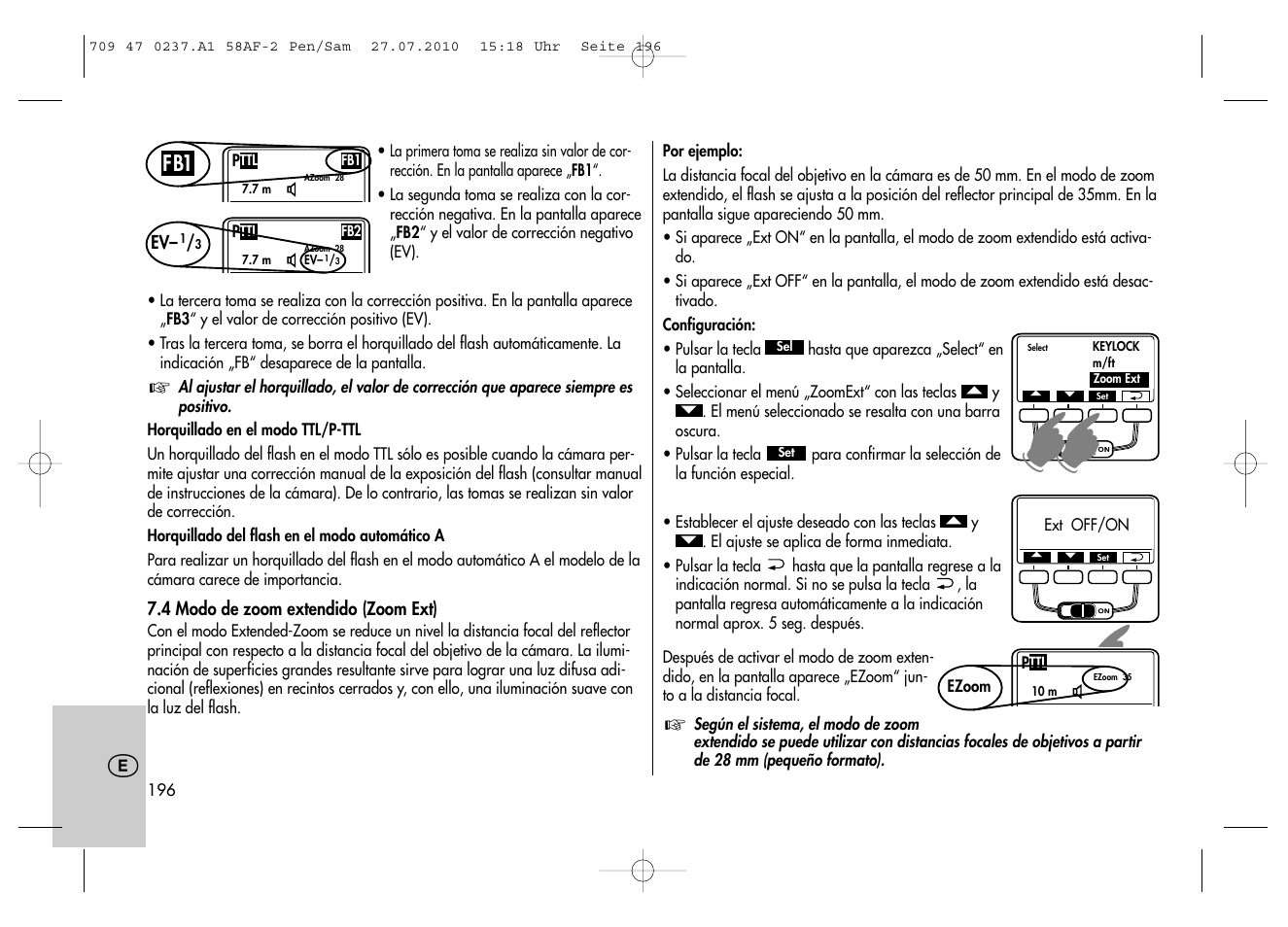 Metz MECABLITZ 58 AF-2 digital Pentax User Manual | Page 196 / 230