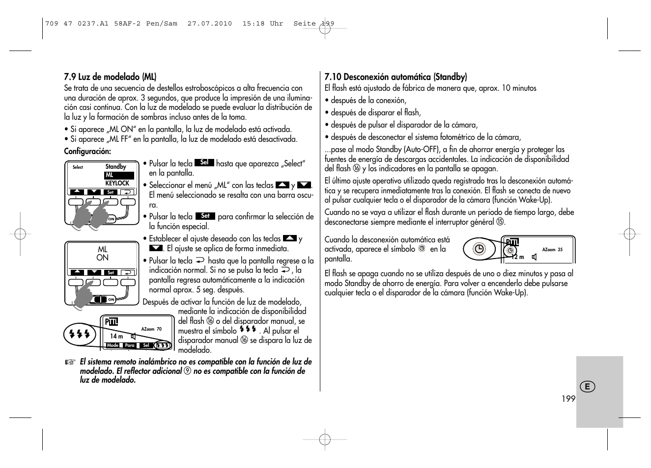 Metz MECABLITZ 58 AF-2 digital Pentax User Manual | Page 199 / 230