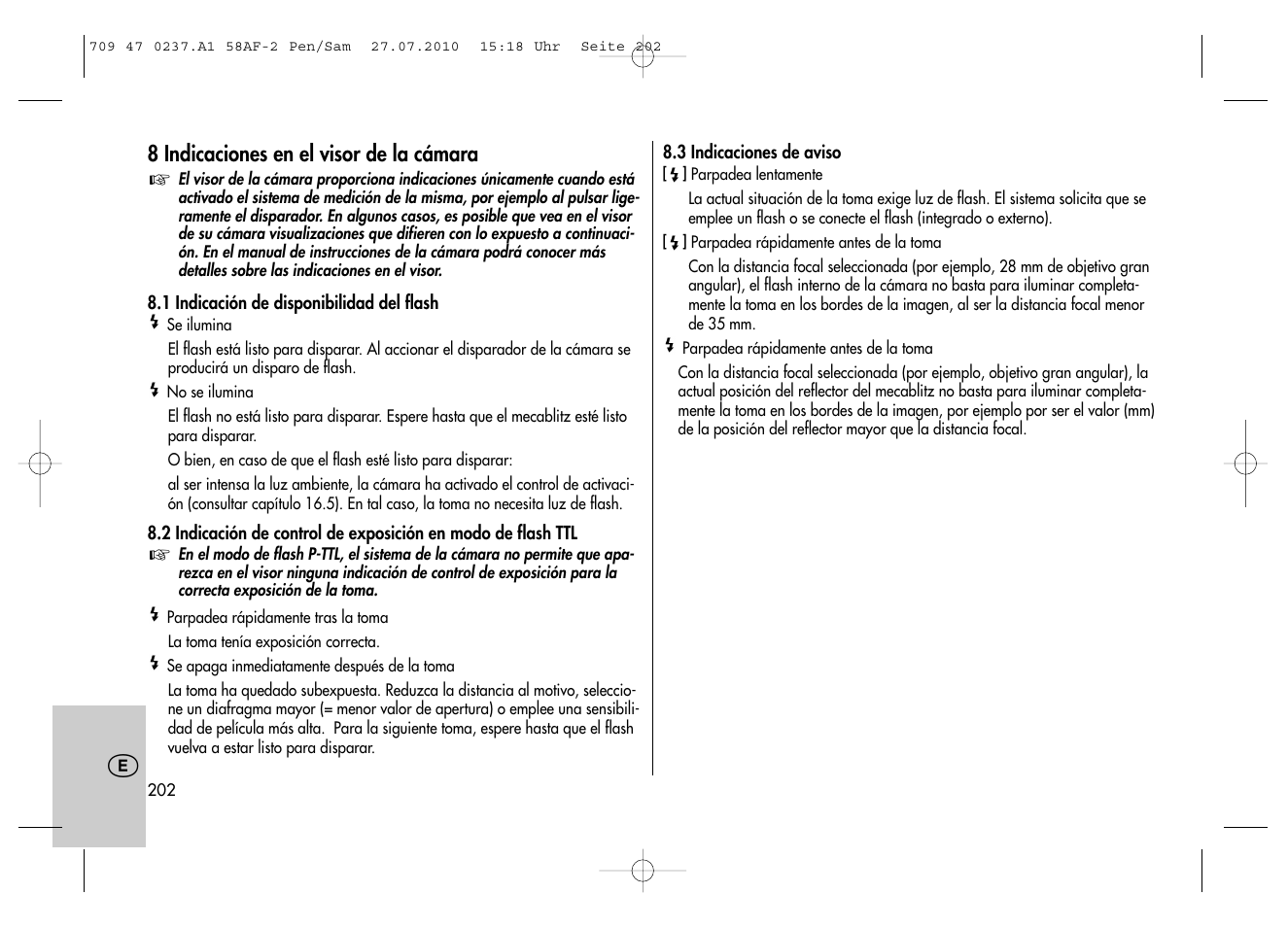 Metz MECABLITZ 58 AF-2 digital Pentax User Manual | Page 202 / 230