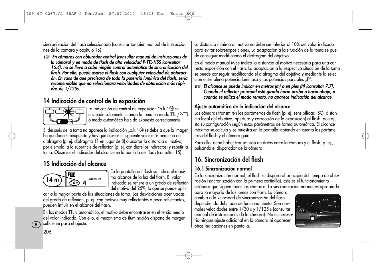 Metz MECABLITZ 58 AF-2 digital Pentax User Manual | Page 206 / 230