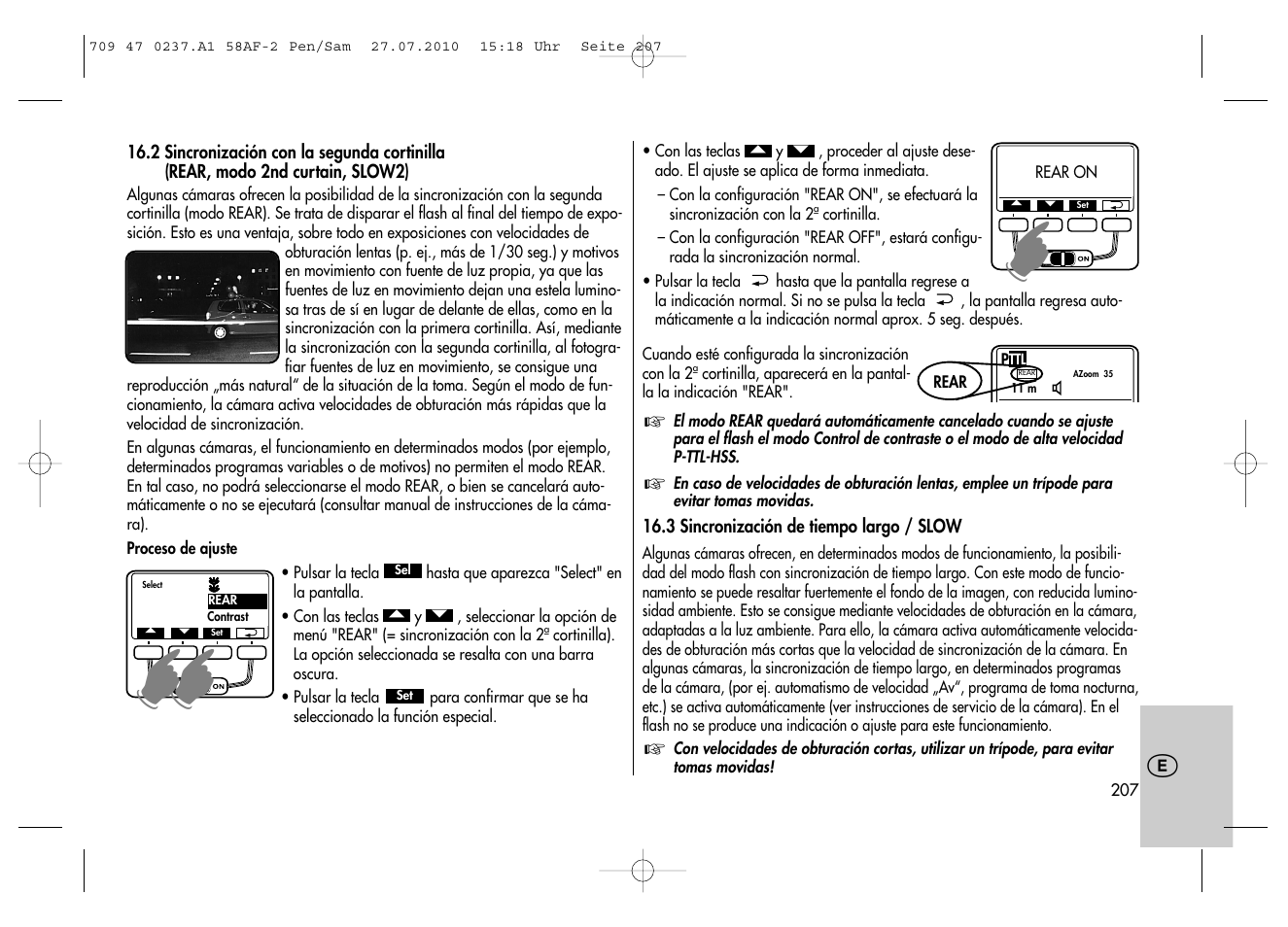 Metz MECABLITZ 58 AF-2 digital Pentax User Manual | Page 207 / 230