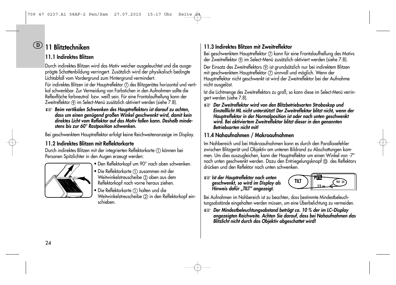 Metz MECABLITZ 58 AF-2 digital Pentax User Manual | Page 24 / 230