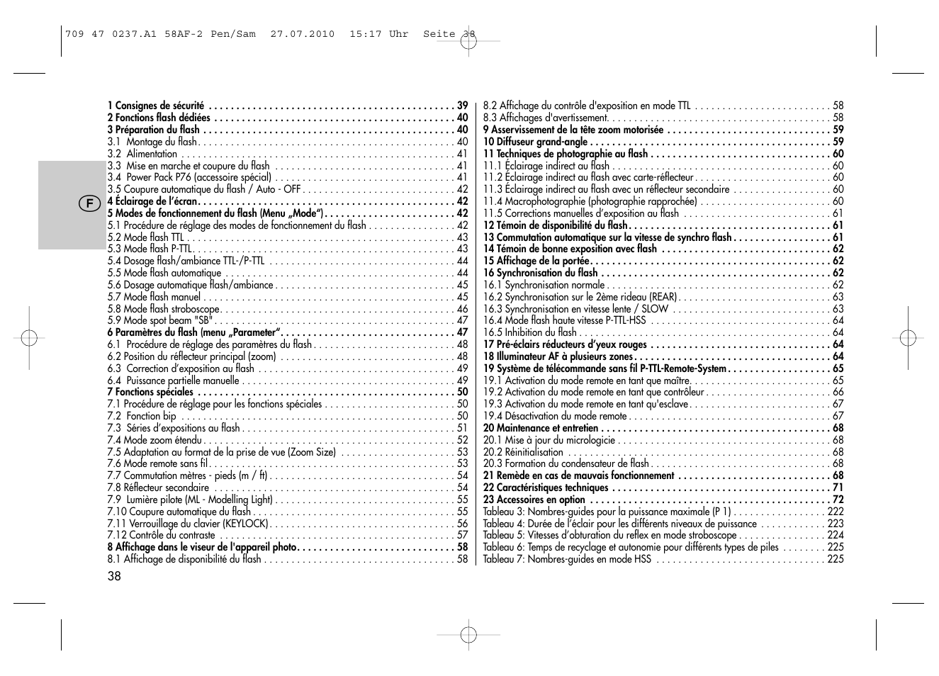 Metz MECABLITZ 58 AF-2 digital Pentax User Manual | Page 38 / 230
