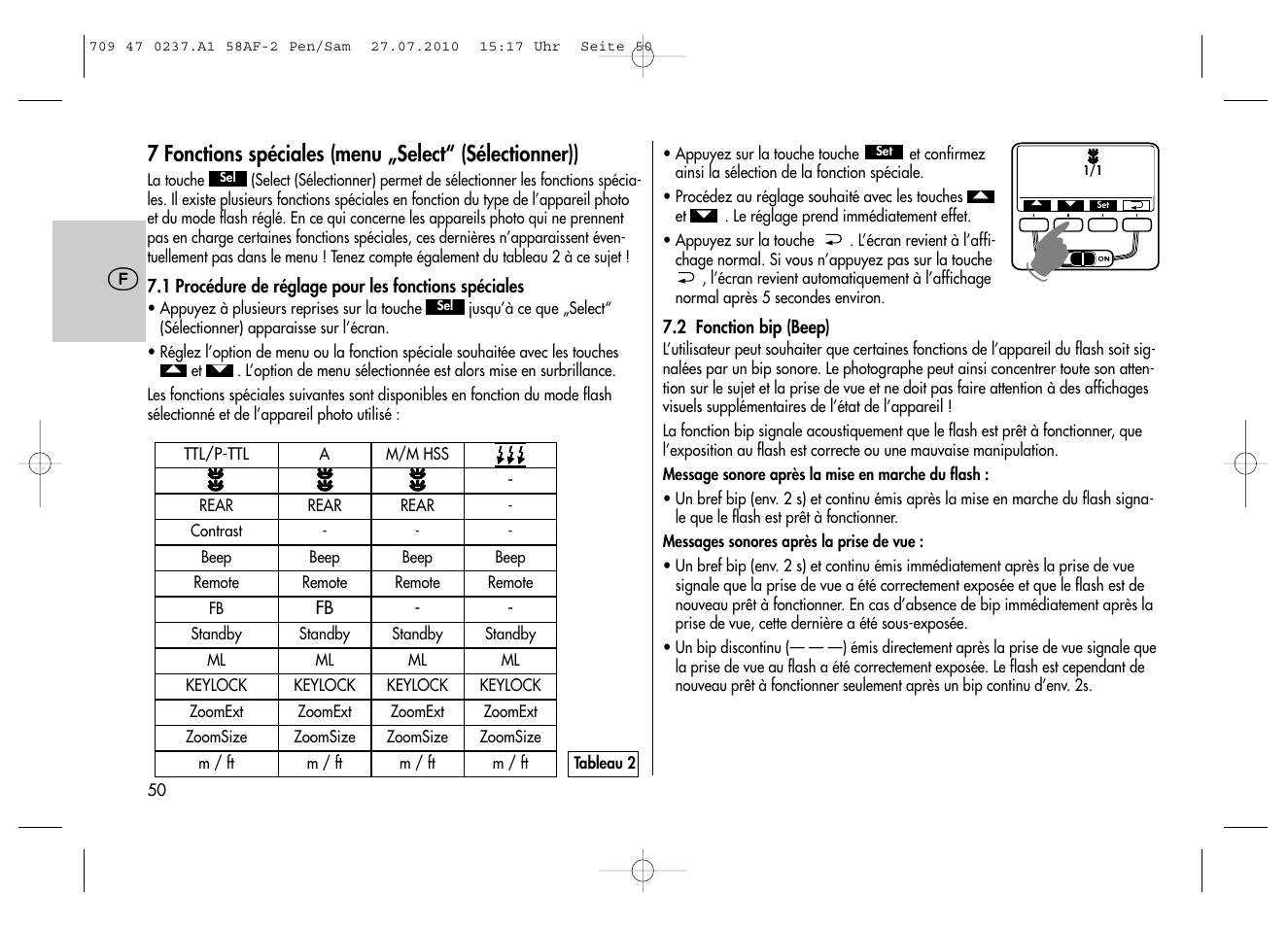 Metz MECABLITZ 58 AF-2 digital Pentax User Manual | Page 50 / 230