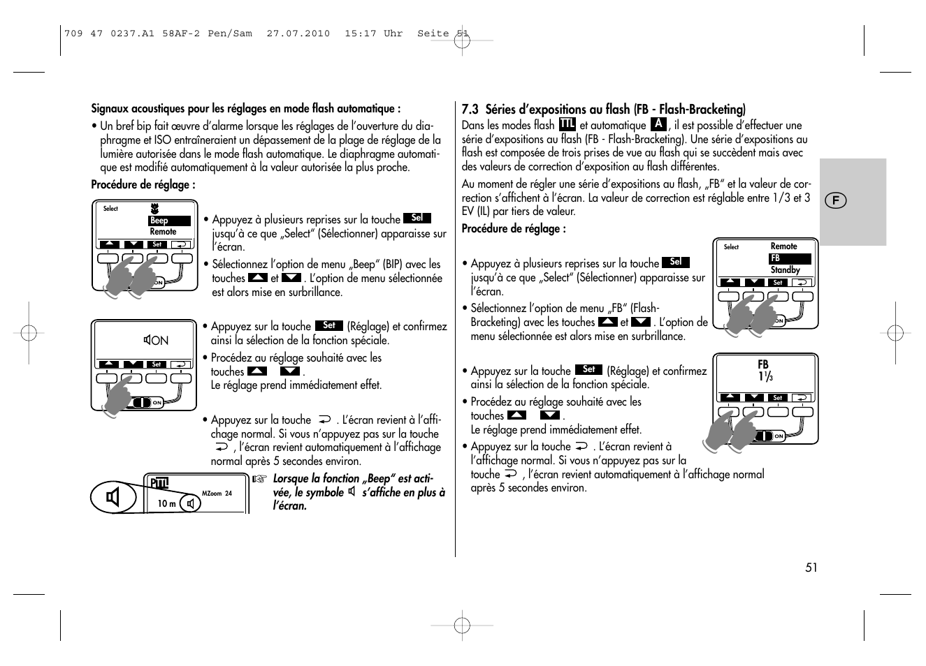 Metz MECABLITZ 58 AF-2 digital Pentax User Manual | Page 51 / 230