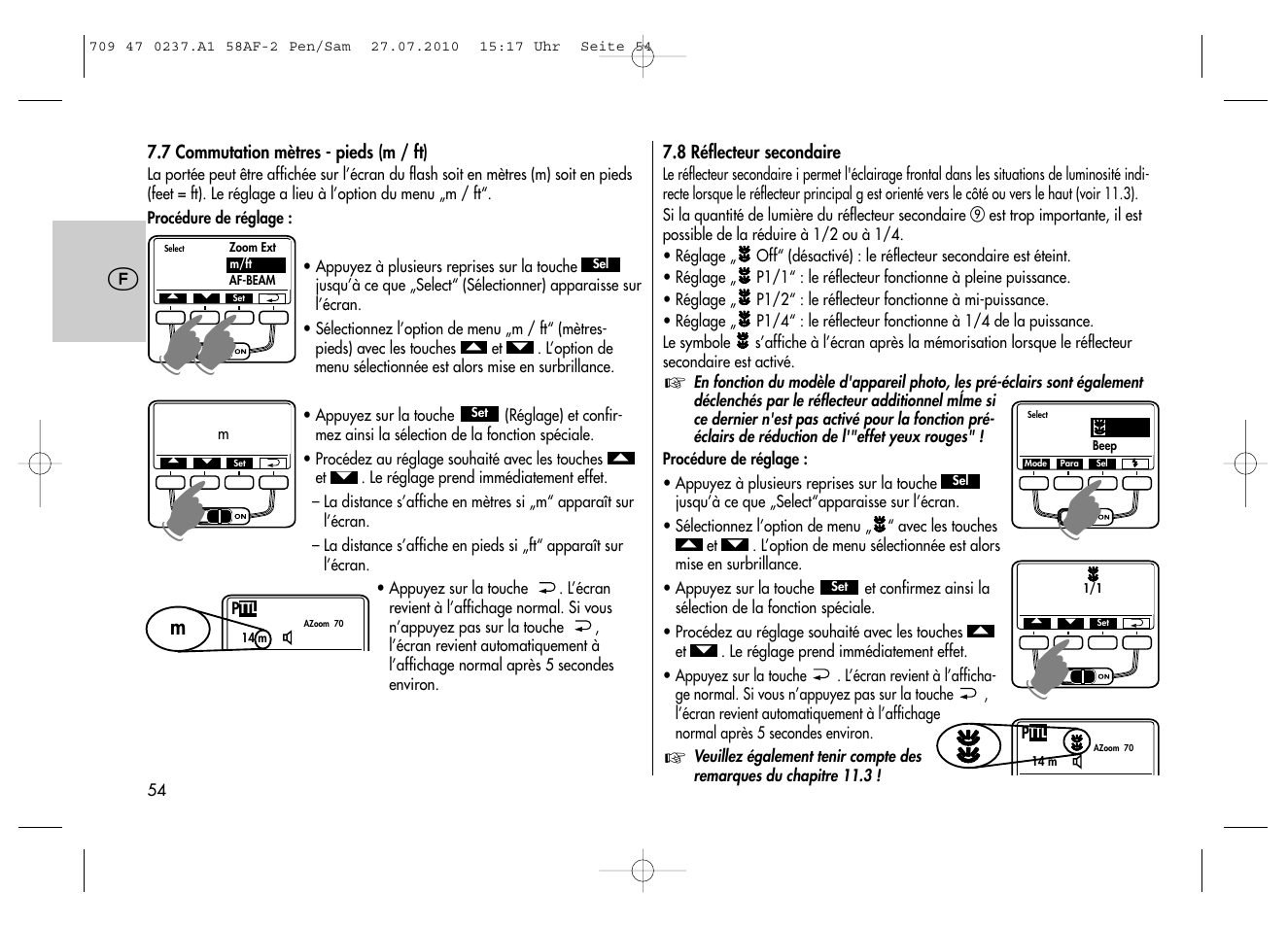 Metz MECABLITZ 58 AF-2 digital Pentax User Manual | Page 54 / 230