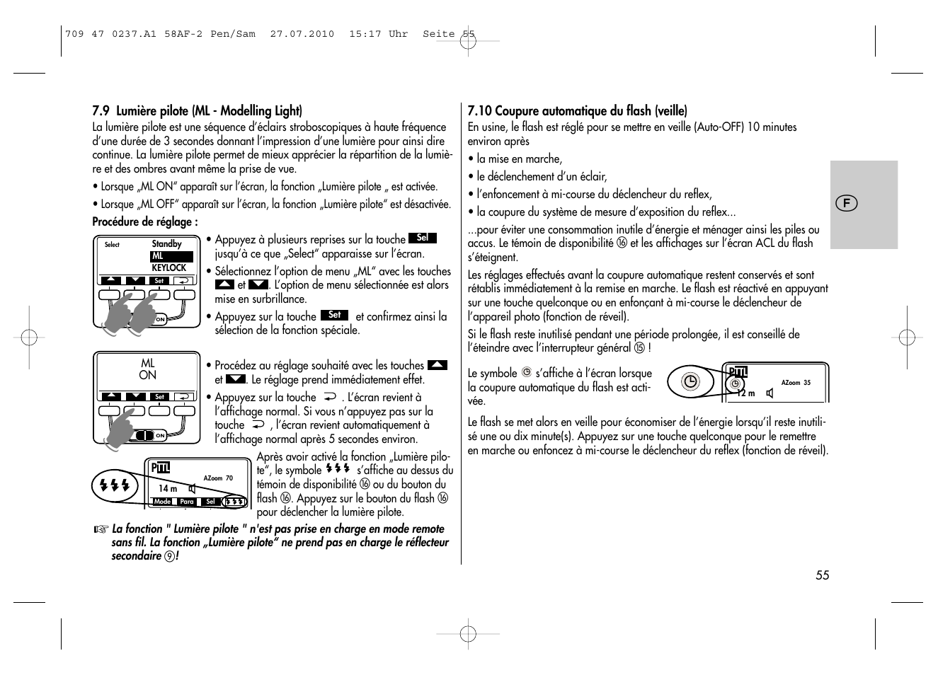 Metz MECABLITZ 58 AF-2 digital Pentax User Manual | Page 55 / 230