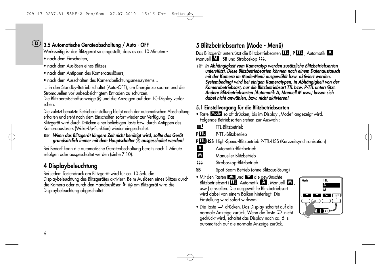 Metz MECABLITZ 58 AF-2 digital Pentax User Manual | Page 6 / 230