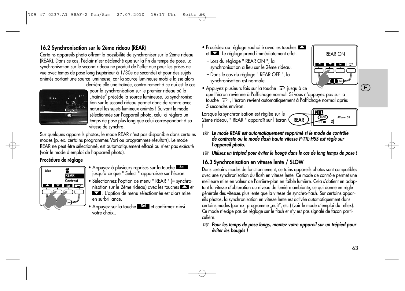 Metz MECABLITZ 58 AF-2 digital Pentax User Manual | Page 63 / 230