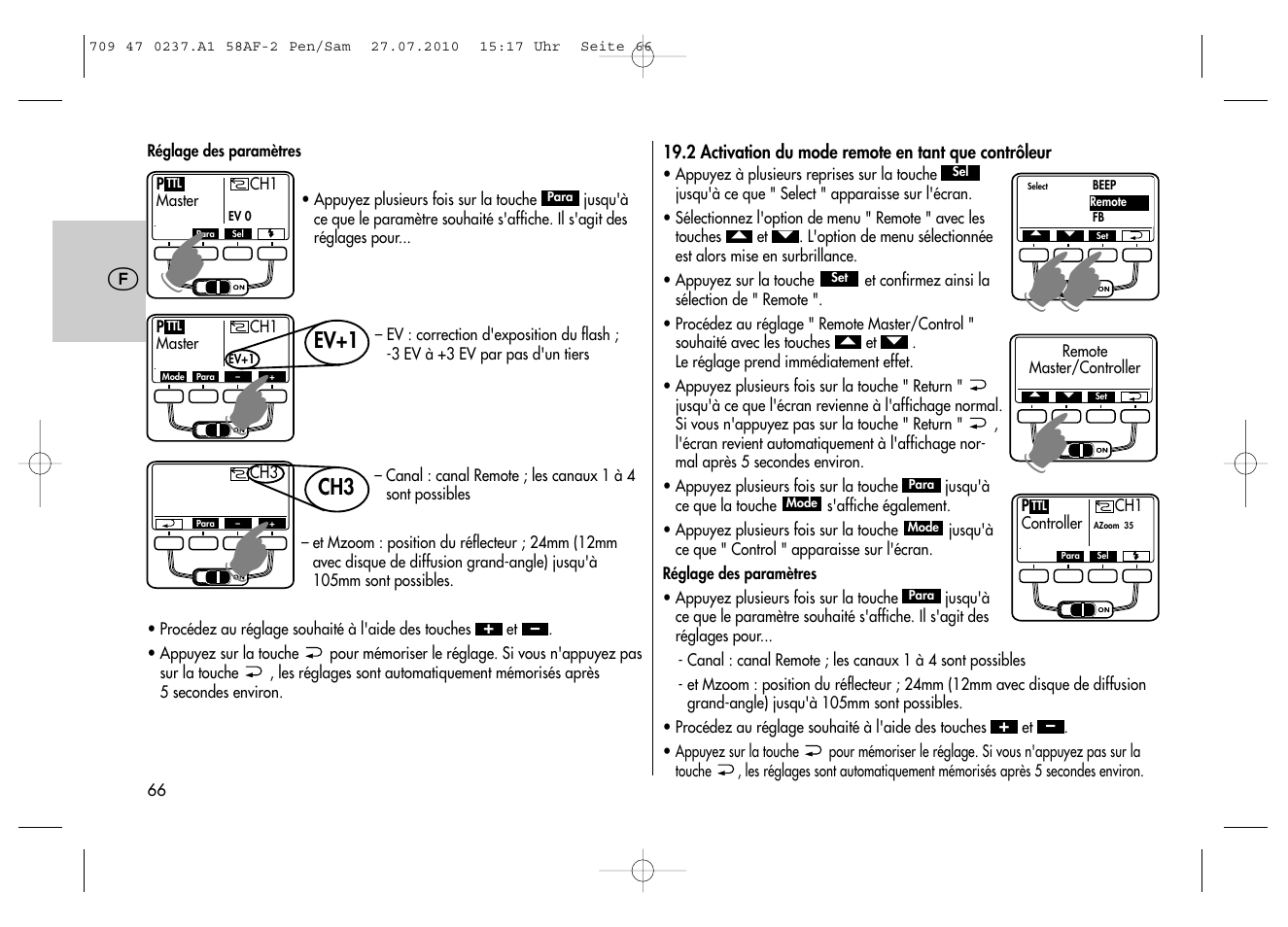 Metz MECABLITZ 58 AF-2 digital Pentax User Manual | Page 66 / 230