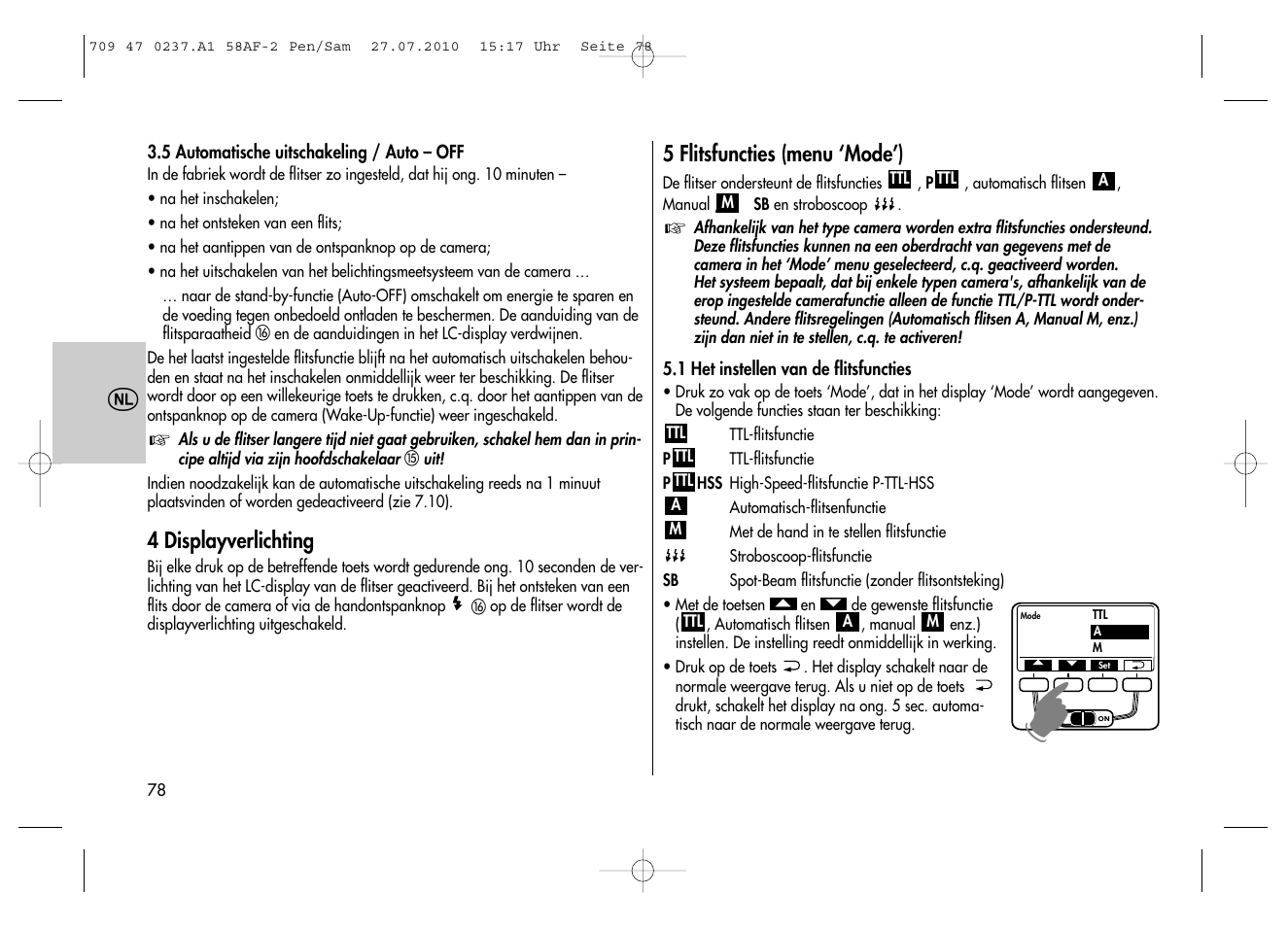 Metz MECABLITZ 58 AF-2 digital Pentax User Manual | Page 78 / 230