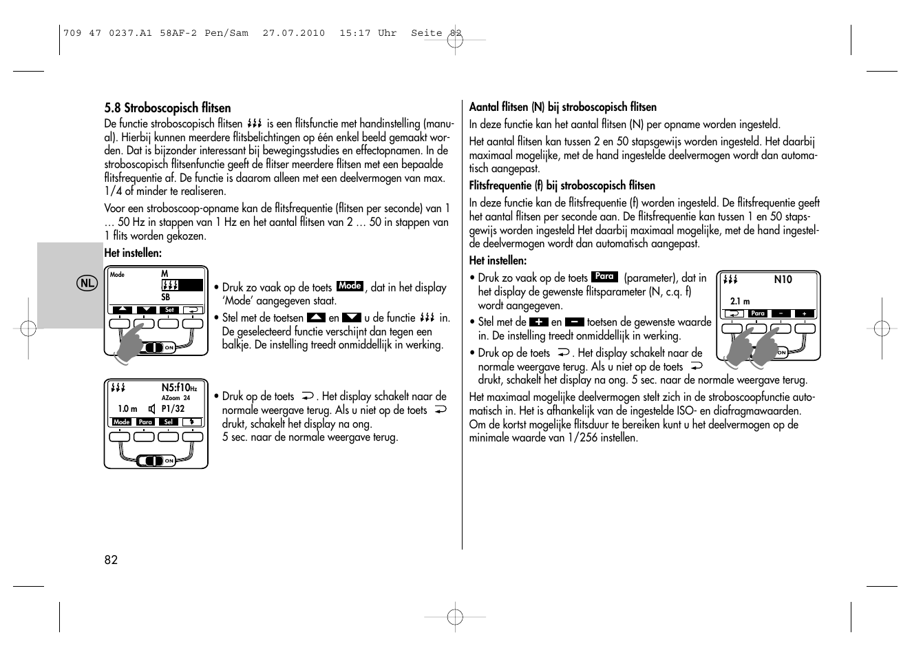 Metz MECABLITZ 58 AF-2 digital Pentax User Manual | Page 82 / 230