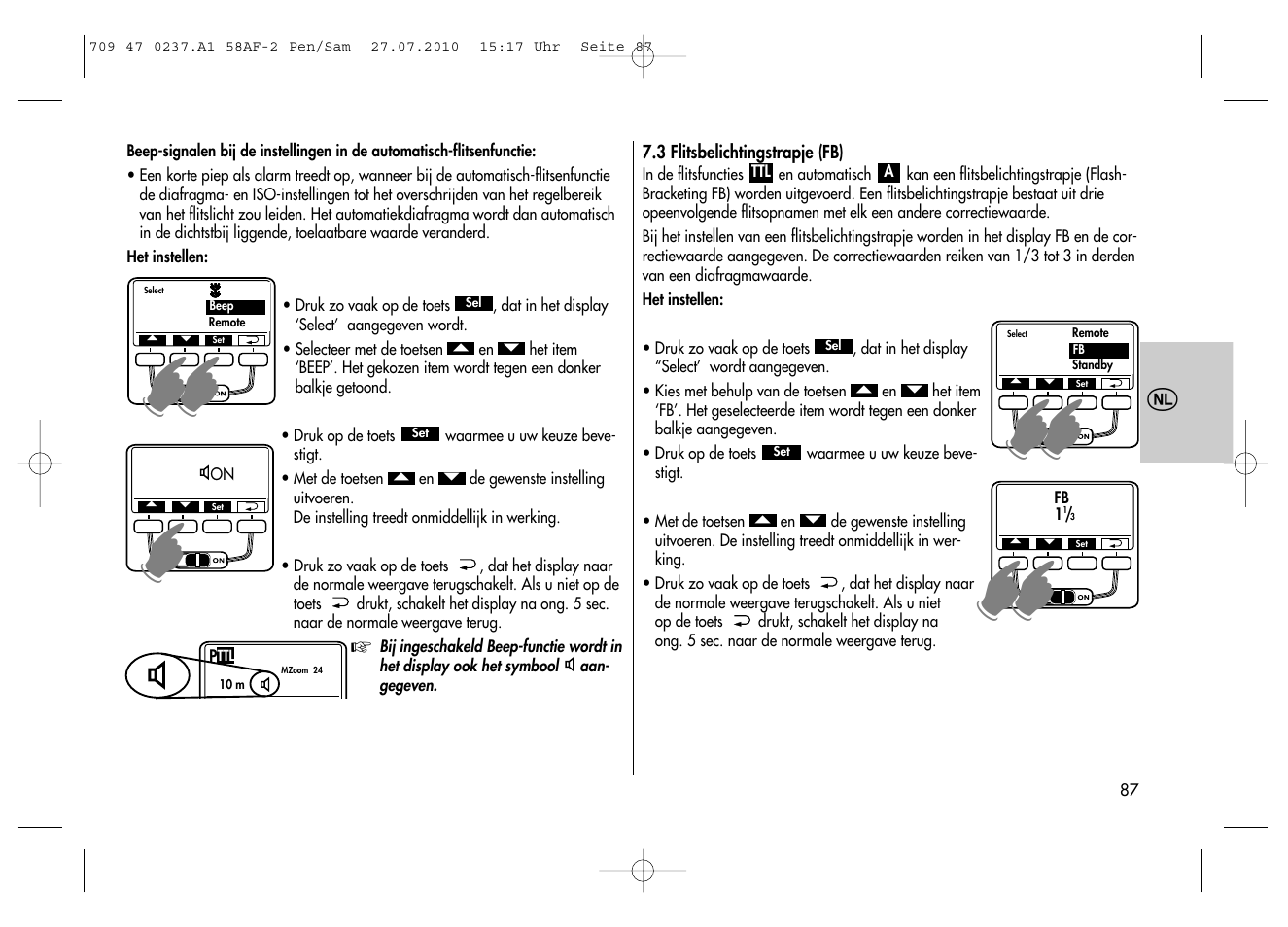 Metz MECABLITZ 58 AF-2 digital Pentax User Manual | Page 87 / 230