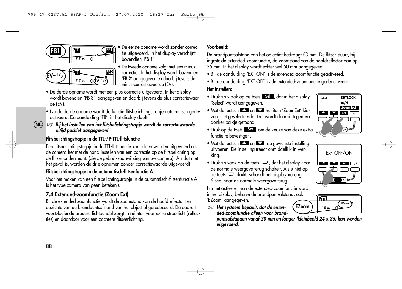 Metz MECABLITZ 58 AF-2 digital Pentax User Manual | Page 88 / 230