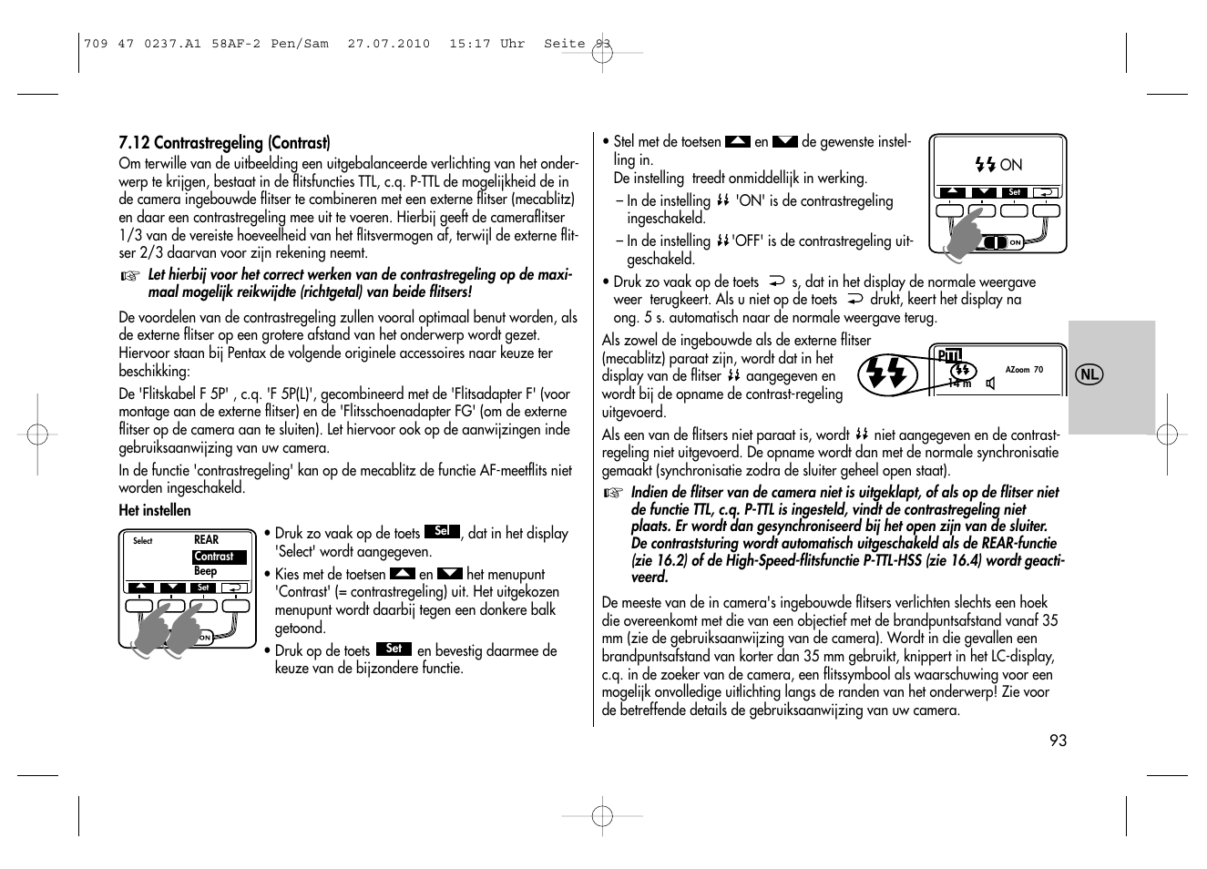 Metz MECABLITZ 58 AF-2 digital Pentax User Manual | Page 93 / 230