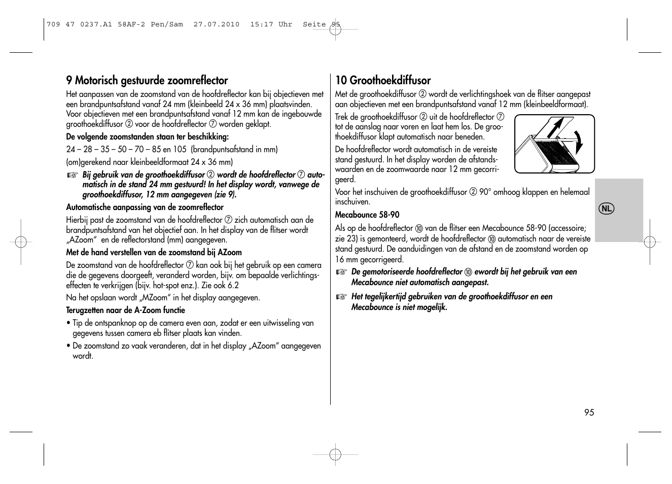 Metz MECABLITZ 58 AF-2 digital Pentax User Manual | Page 95 / 230