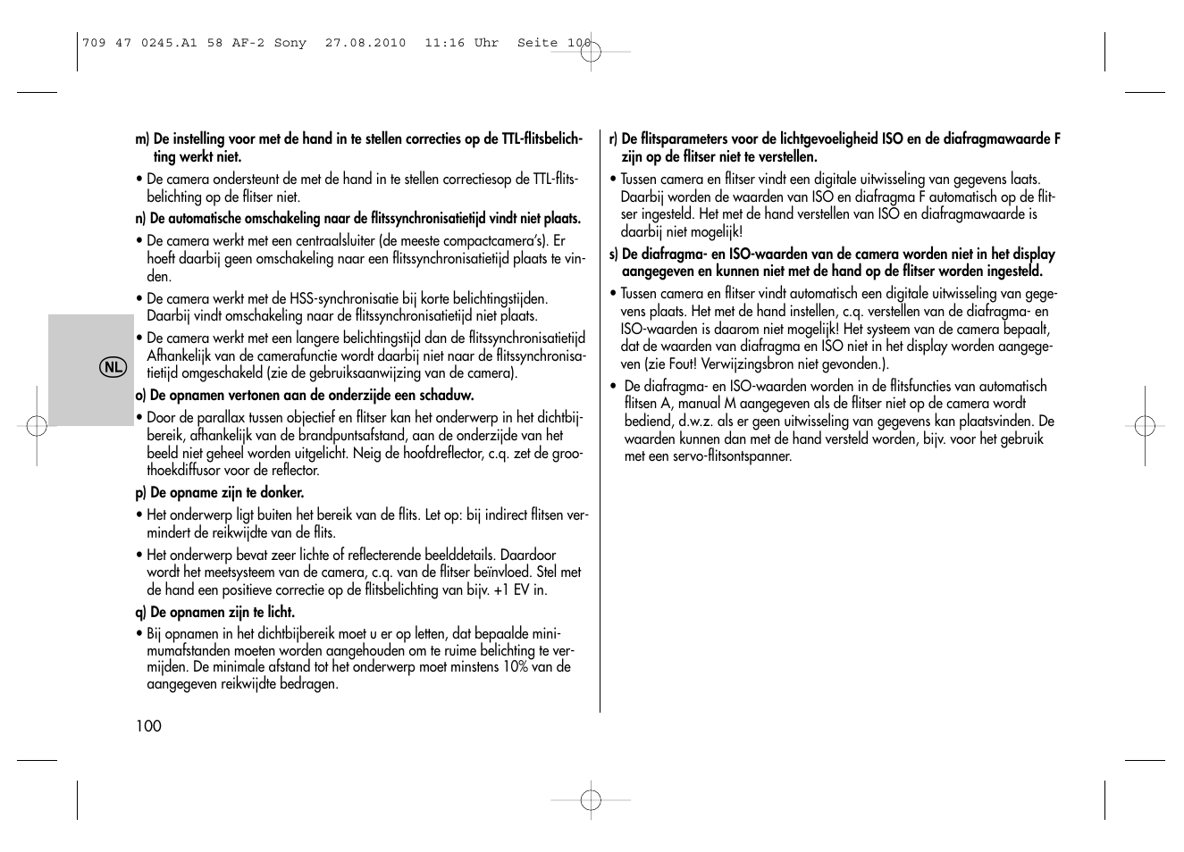 Metz MECABLITZ 58 AF-2 digital Sony User Manual | Page 100 / 214