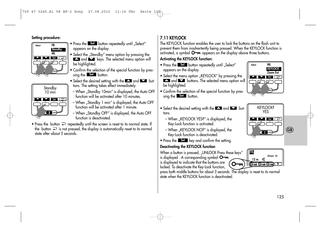 Metz MECABLITZ 58 AF-2 digital Sony User Manual | Page 125 / 214