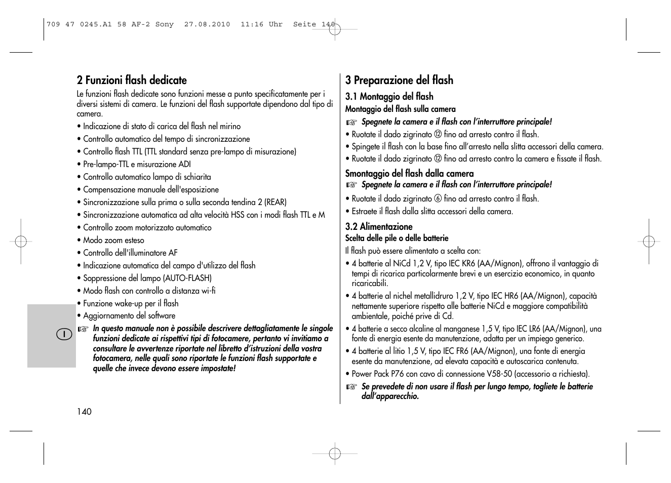 Metz MECABLITZ 58 AF-2 digital Sony User Manual | Page 140 / 214