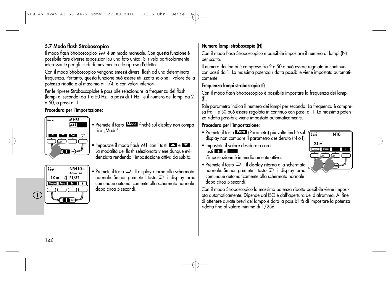 Metz MECABLITZ 58 AF-2 digital Sony User Manual | Page 146 / 214