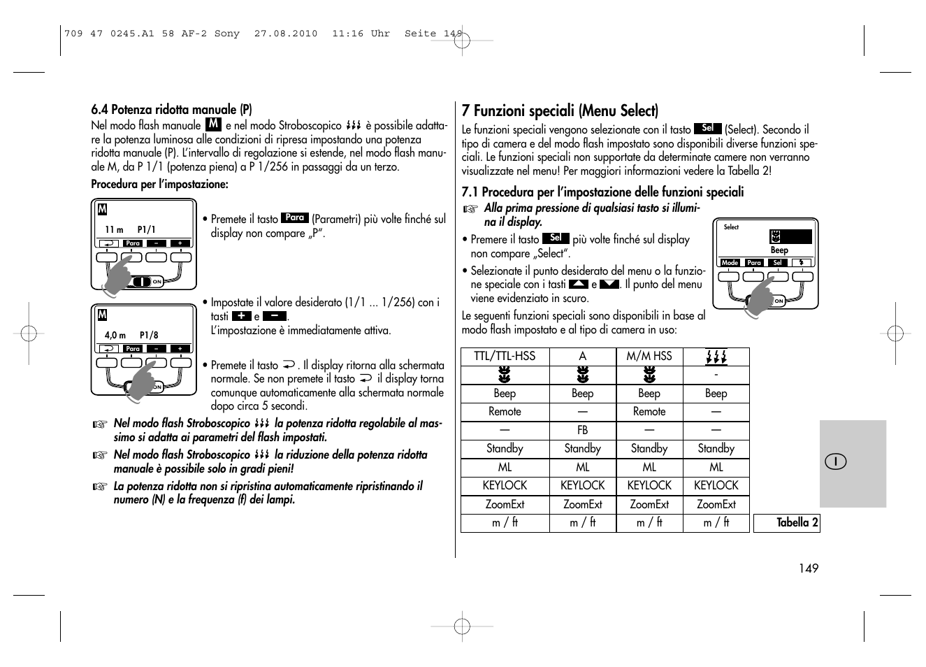 Metz MECABLITZ 58 AF-2 digital Sony User Manual | Page 149 / 214