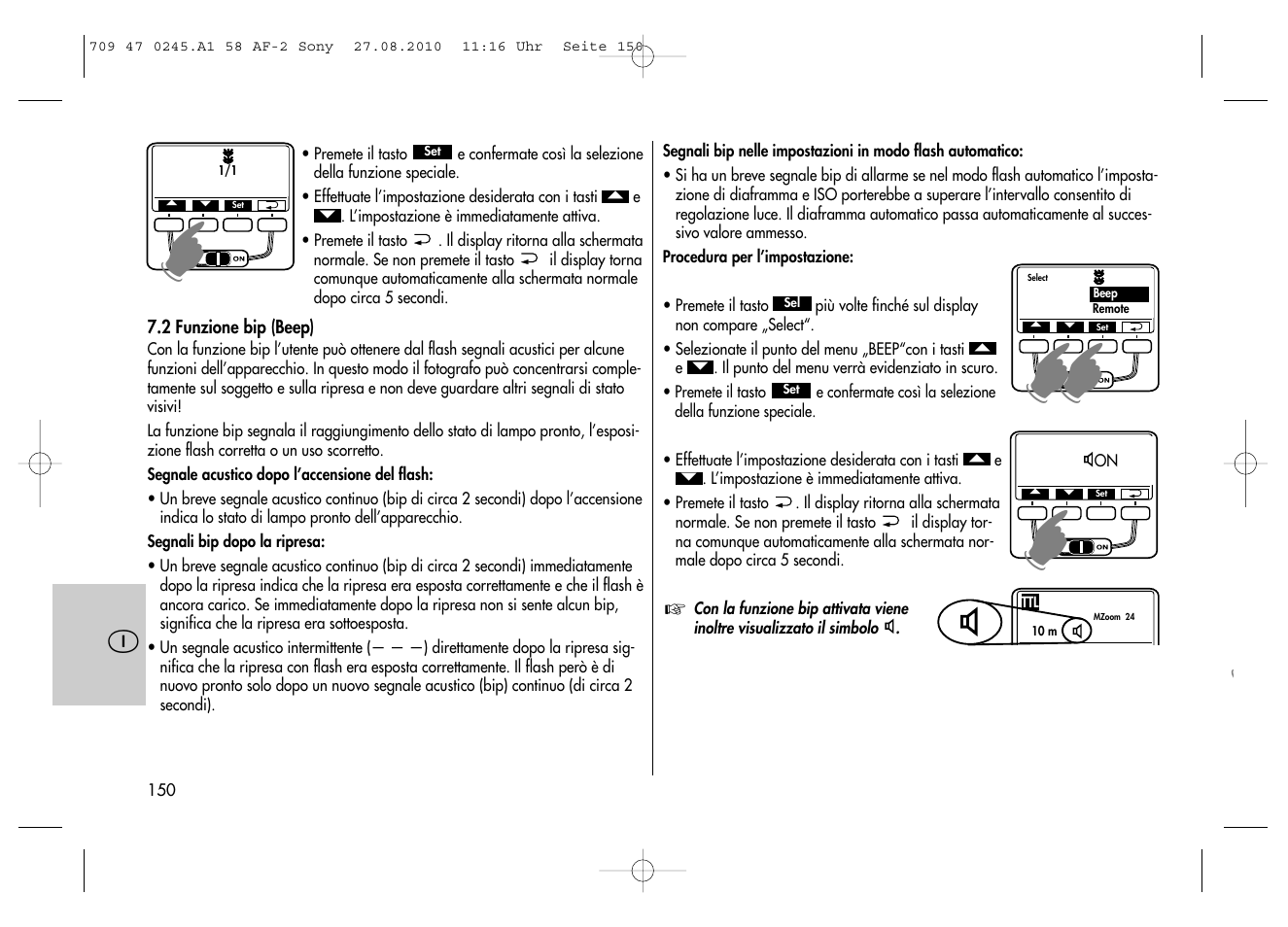 Metz MECABLITZ 58 AF-2 digital Sony User Manual | Page 150 / 214