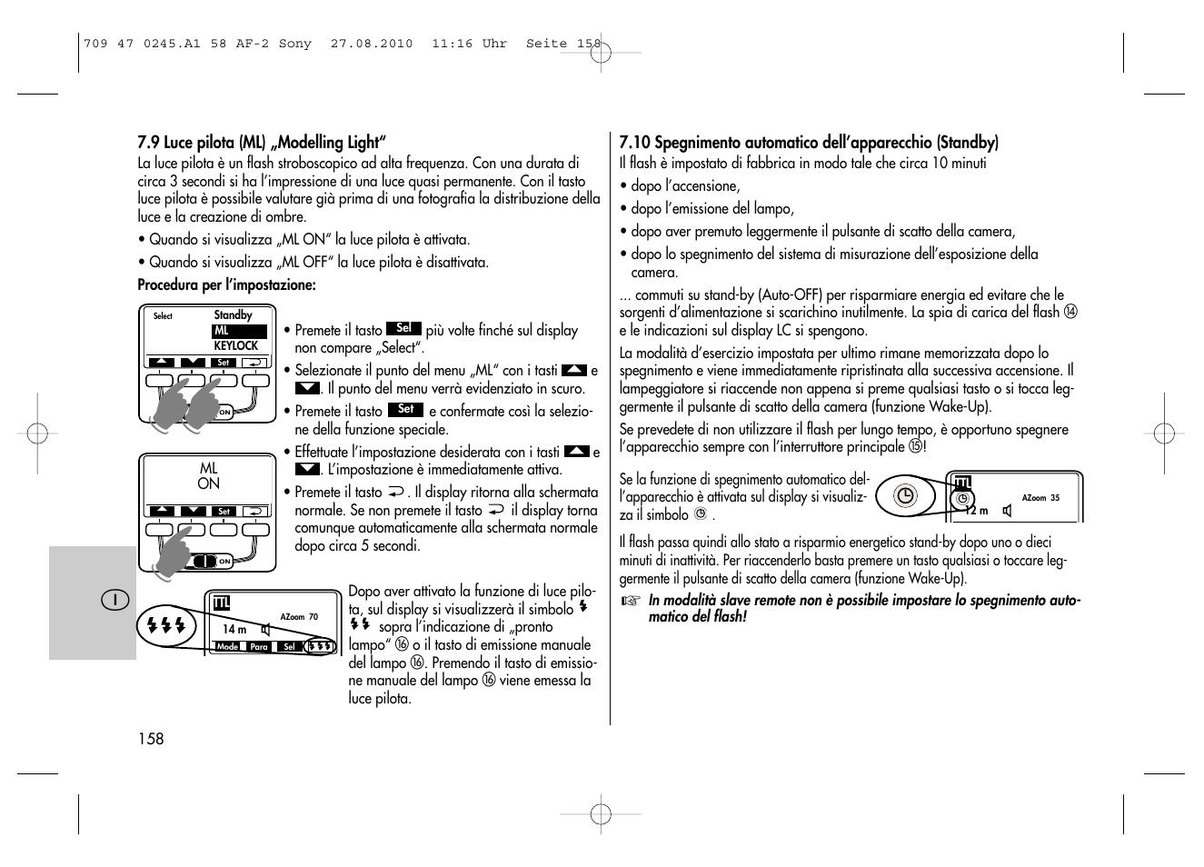 Metz MECABLITZ 58 AF-2 digital Sony User Manual | Page 158 / 214