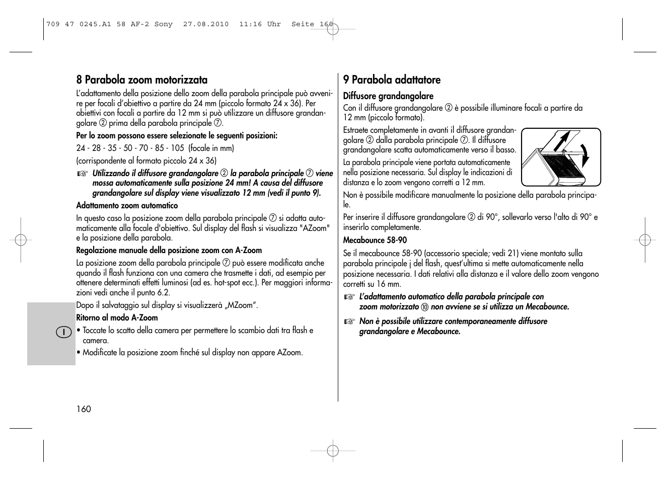 Metz MECABLITZ 58 AF-2 digital Sony User Manual | Page 160 / 214