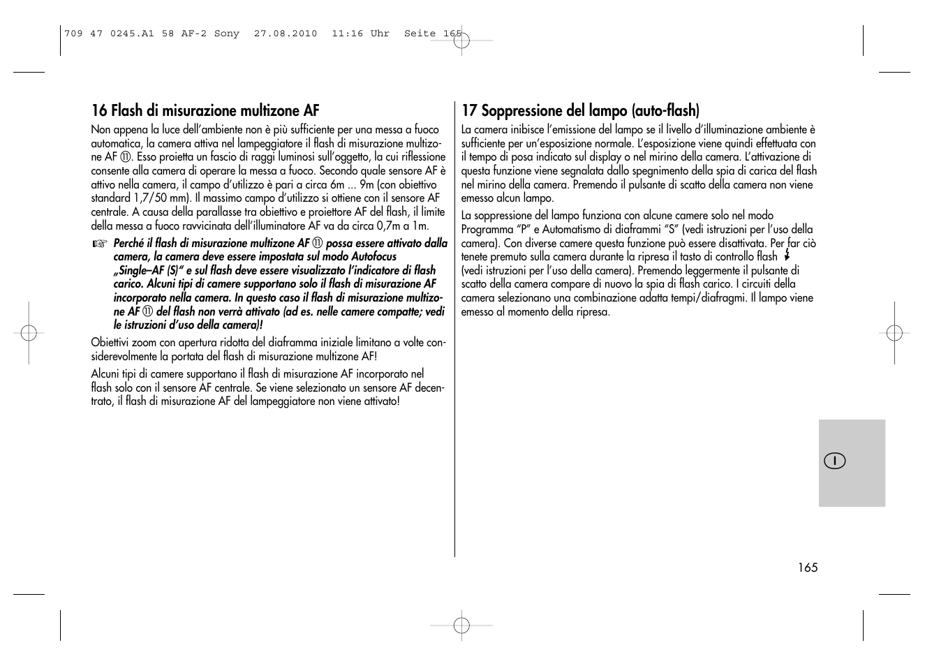 Metz MECABLITZ 58 AF-2 digital Sony User Manual | Page 165 / 214