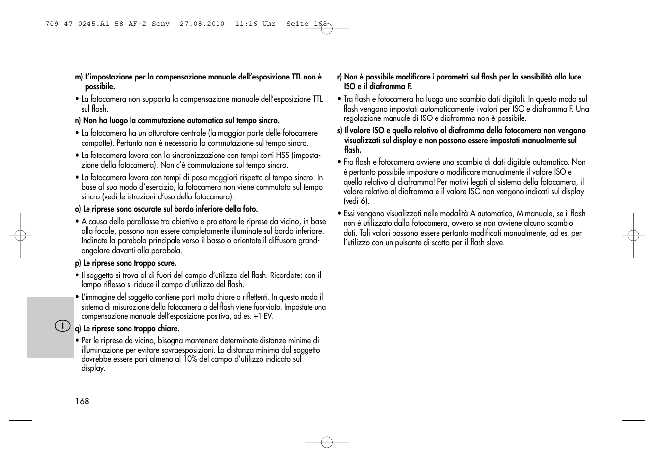 Metz MECABLITZ 58 AF-2 digital Sony User Manual | Page 168 / 214