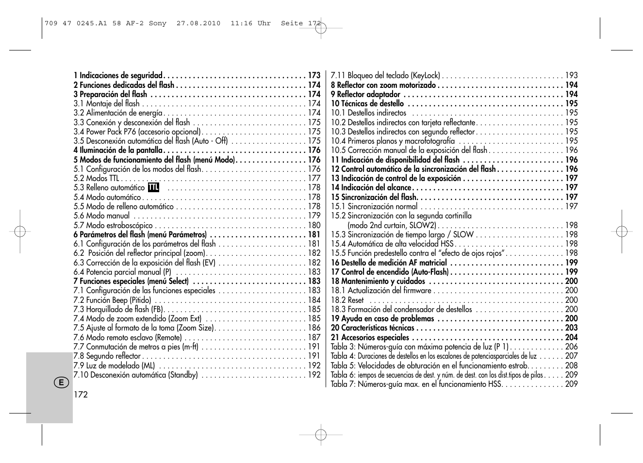 Metz MECABLITZ 58 AF-2 digital Sony User Manual | Page 172 / 214