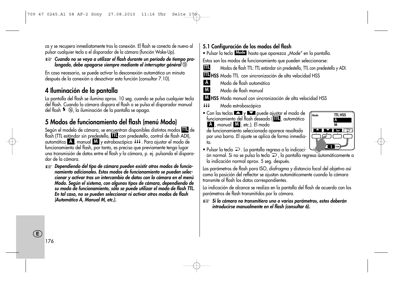 Metz MECABLITZ 58 AF-2 digital Sony User Manual | Page 176 / 214