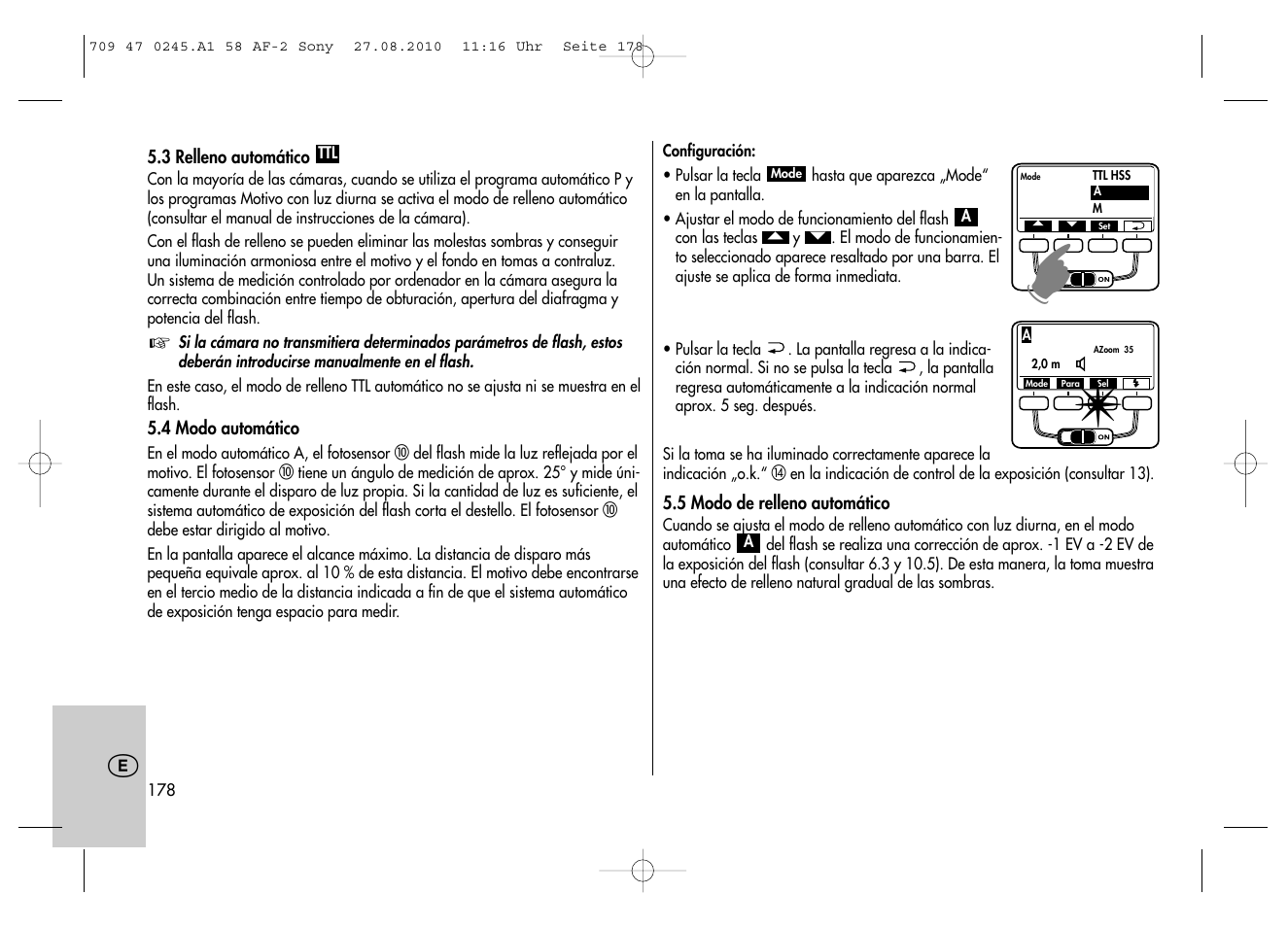 Metz MECABLITZ 58 AF-2 digital Sony User Manual | Page 178 / 214