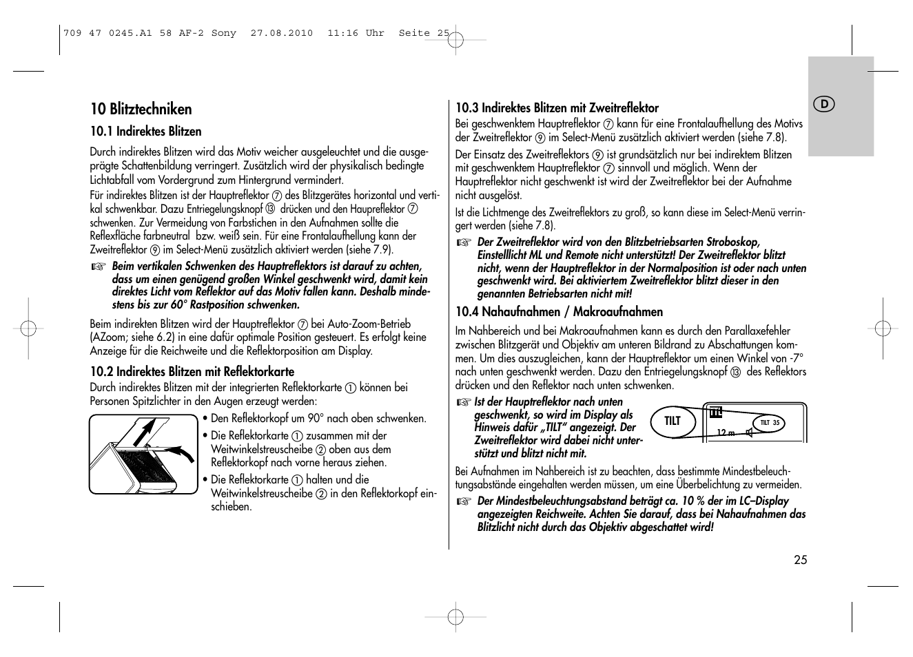 Metz MECABLITZ 58 AF-2 digital Sony User Manual | Page 25 / 214