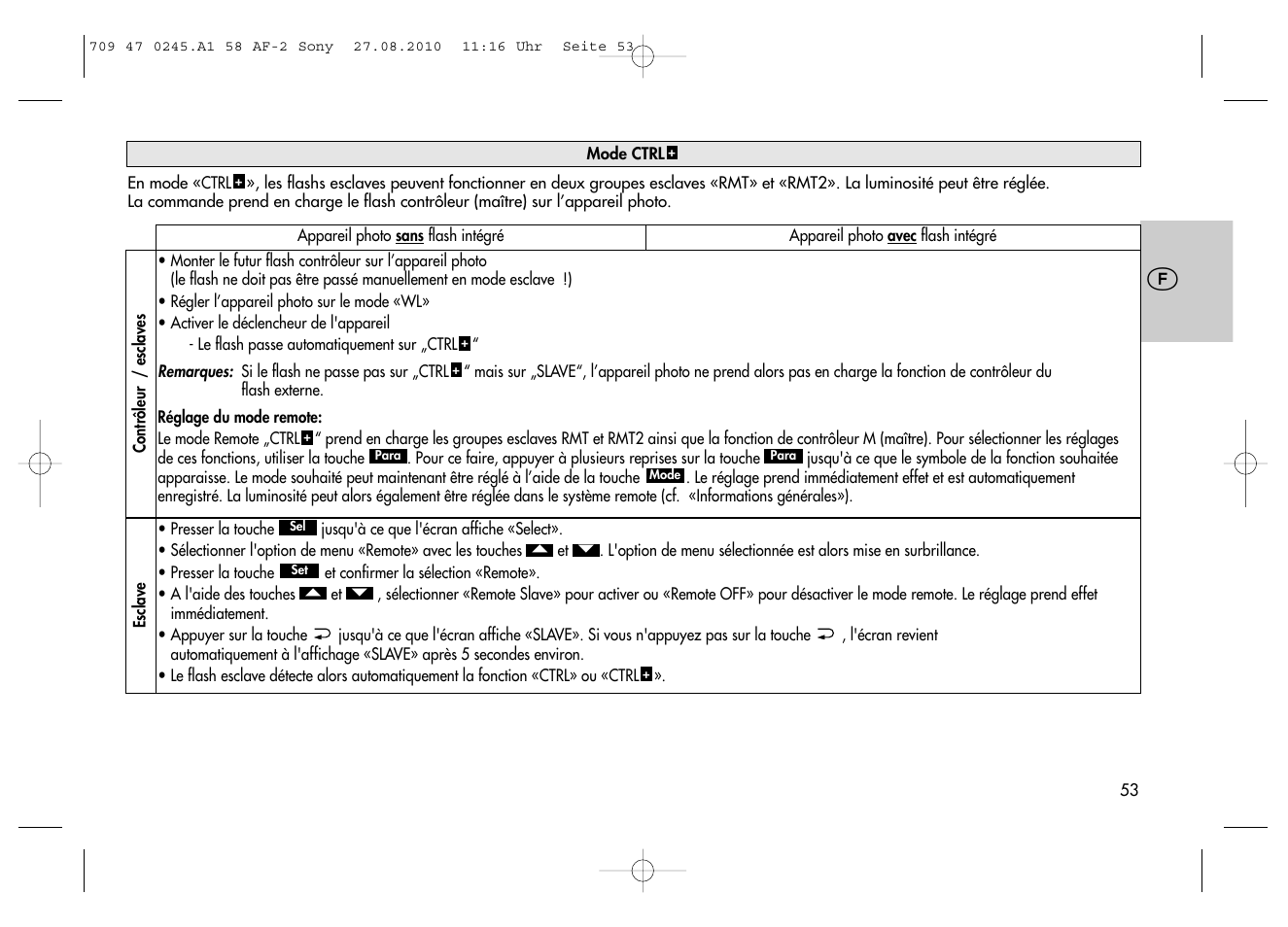 Metz MECABLITZ 58 AF-2 digital Sony User Manual | Page 53 / 214