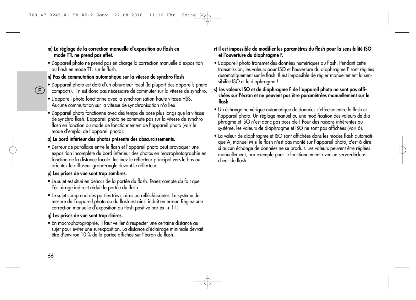 Metz MECABLITZ 58 AF-2 digital Sony User Manual | Page 66 / 214