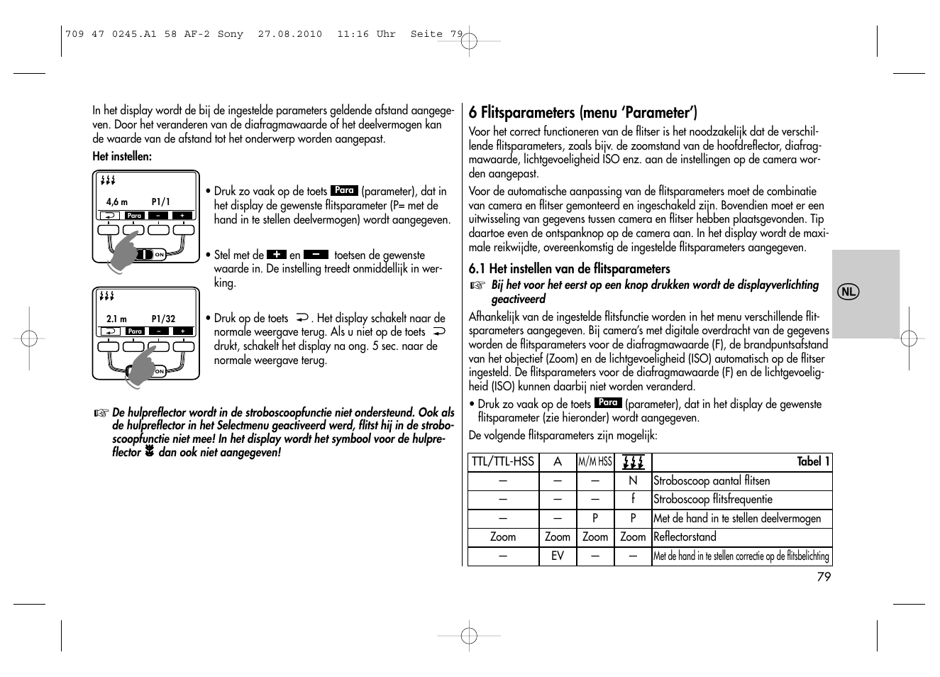 Metz MECABLITZ 58 AF-2 digital Sony User Manual | Page 79 / 214