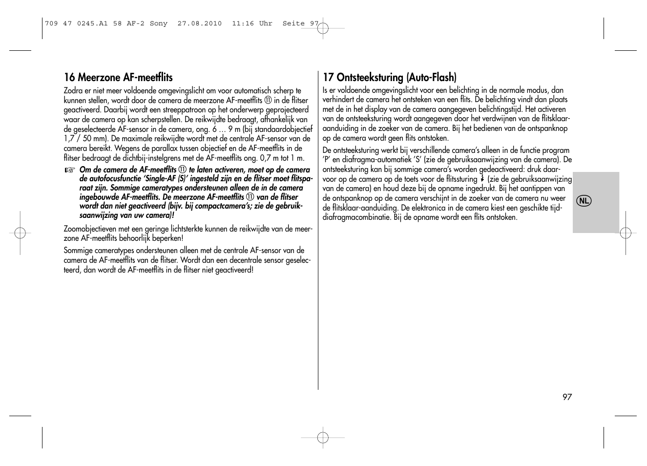 Metz MECABLITZ 58 AF-2 digital Sony User Manual | Page 97 / 214
