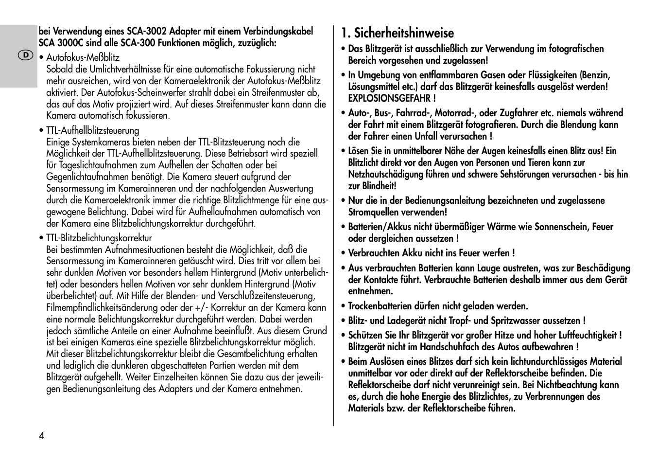 Sicherheitshinweise | Metz MECABLITZ 60 CT-4 User Manual | Page 4 / 82
